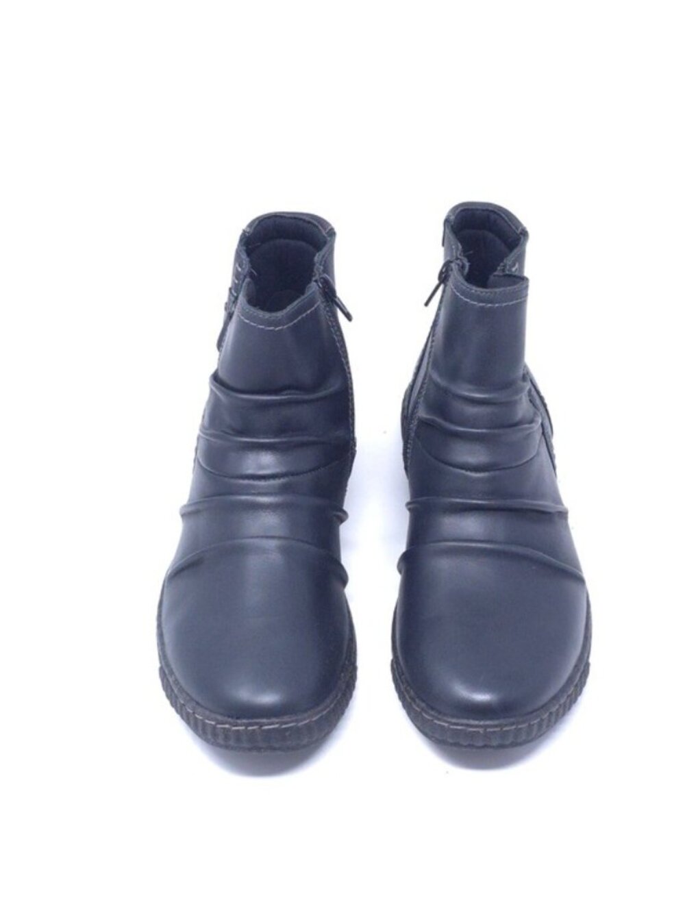 Clarks Collection CarolineOrchid Ankle Boot, Black Leather, 9.5 Wide US - Picture 9 of 10